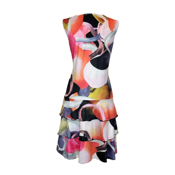 Women's Ruffle Tank Dress Size L Print Summer Dress Michael Tyler NWT - Picture 6 of 6